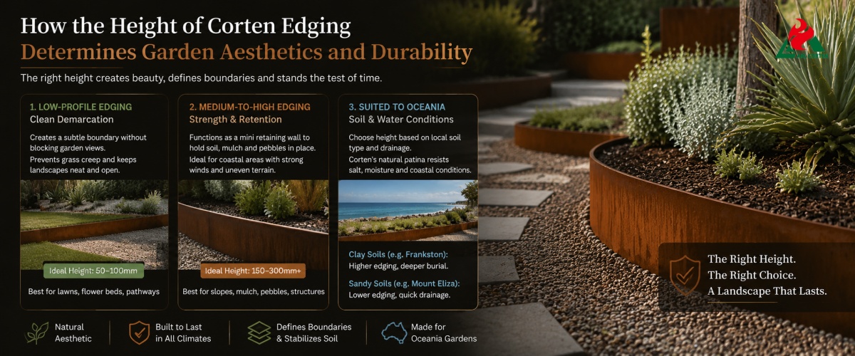 How the Height of Corten Edging Determines Garden Aesthetics and Durability